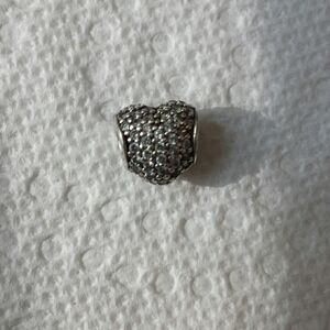 Pandora Silver Sparkly Heart Charm